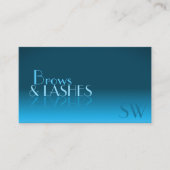 Elegant Blauwgroen gradiënt spiegellettertype Klas Visitekaartje (Voorkant)
