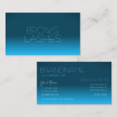 Elegant Blauwgroen gradiënt spiegellettertype Klas Visitekaartje (Voorkant / Achterkant)