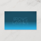 Elegant Blauwgroen gradiënt spiegellettertype Klas Visitekaartje (Voorkant)