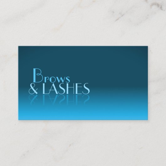 Elegant Blauwgroen gradiënt spiegellettertype Klas Visitekaartje (Voorkant)