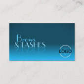 Elegant Blauwgroen gradiënt spiegellettertype Klas Visitekaartje (Voorkant)