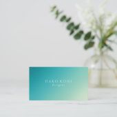 Elegant blauwgroen gradiënt visitekaartje (Staand voorkant)