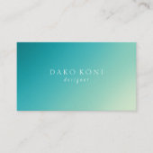 Elegant blauwgroen gradiënt visitekaartje (Voorkant)