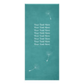 Elegant Blauwgroen Green Dandelion Reclamekaart (Achterkant)