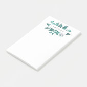 Elegant Blauwgroen Greenery verliest persoonlijke  Post-it® Notes (Schuin)