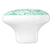 Elegant blauwgroen-groen en witte damkers 2 patroo keramische knop (Zijkant)