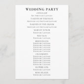 Elegant Blauwgroen groen laat trouwceremonie Programmakaart (Achterkant)