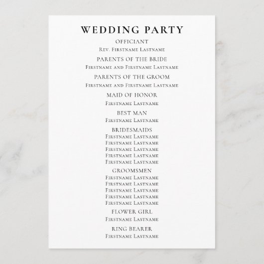 Elegant Blauwgroen groen laat trouwceremonie Programmakaart (Achterkant)