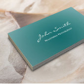 Elegant Blauwgroen Groen Psycholoog Visitekaartje