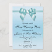 Elegant Blauwgroen How House Warming Party Kaart (Voorkant)