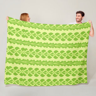 Elegant Blauwgroen kantpatroon Fleece Deken