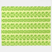 Elegant Blauwgroen kantpatroon Fleece Deken (Voorkant (Horizontaal))