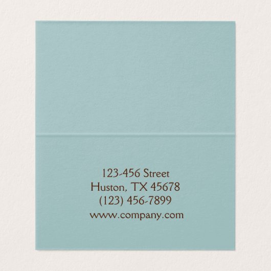 elegant blauwgroen leren met gereedschap uit weste kaart (Binnenkant ongevouwen)