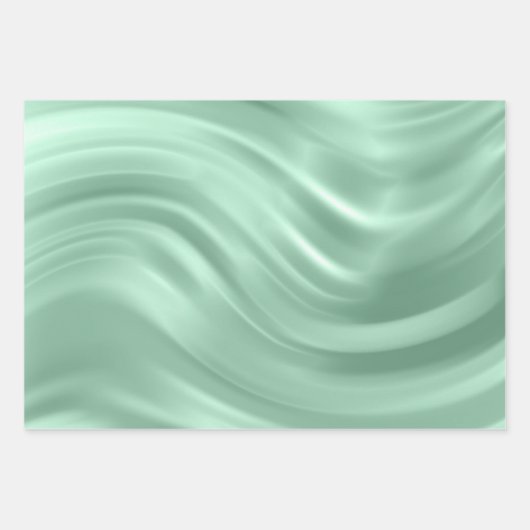 Elegant Blauwgroen Lila Aqua Blue Swirl Patroon Inpakpapier Vel (Voorkant 3)