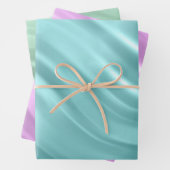 Elegant Blauwgroen Lila Aqua Blue Swirl Patroon Inpakpapier Vel (In situ)