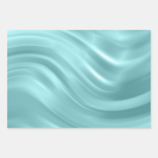 Elegant Blauwgroen Lila Aqua Blue Swirl Patroon Inpakpapier Vel (Voorkant)