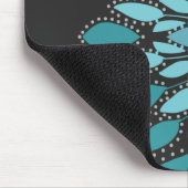 Elegant Blauwgroen Lotus Flower Stylish Muismat (Hoek)