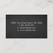 Elegant Blauwgroen Marble Lotus - gouden sierplant Visitekaartje (Achterkant)