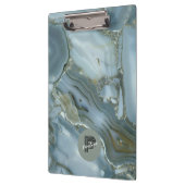 Elegant Blauwgroen marmeren effect personaliseren Klembord (Links)