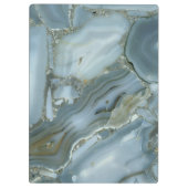 Elegant Blauwgroen marmeren effect personaliseren Klembord (Achterkant)