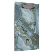Elegant Blauwgroen marmeren effect personaliseren Klembord (Rechts)