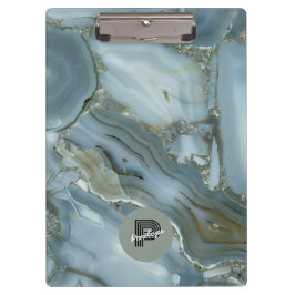 Elegant Blauwgroen marmeren effect personaliseren Klembord