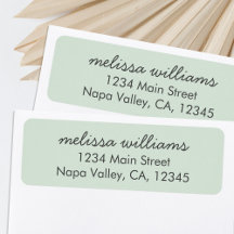 Elegant Blauwgroen minimalistisch retouradreslabel