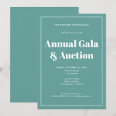 Elegant Blauwgroen minimalistisch zakelijk eveneme Kaart (Voorkant / Achterkant)