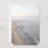 Elegant Blauwgroen Monogram Scallop Beach Verlovin Kaart (Achterkant)