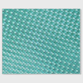 Elegant Blauwgroen Ombre Glitter Mermaid Scales Cadeaupapier (Vlak)