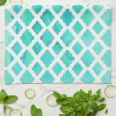 Elegant Blauwgroen ontwerp Theedoek (Gevouwen)