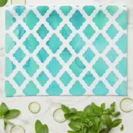 Elegant Blauwgroen ontwerp Theedoek