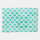 Elegant Blauwgroen ontwerp Theedoek (Horizontaal)