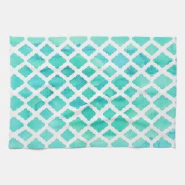 Elegant Blauwgroen ontwerp Theedoek