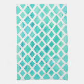 Elegant Blauwgroen ontwerp Theedoek (Verticaal)