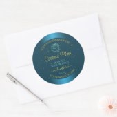 Elegant Blauwgroen Product Labels Gold Soft Glitte (Envelop)