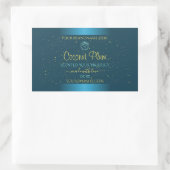 Elegant Blauwgroen Product Labels Gold Soft Glitte (Tas)