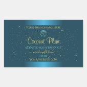 Elegant Blauwgroen Product Labels Gold Soft Glitte (Voorkant)