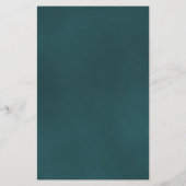 Elegant Blauwgroen Roos BUDGET Weddenschap Uitnodi (Achterkant)