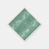 Elegant Blauwgroen Silver Glitter Design Servet (Hoek)
