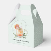 Elegant Blauwgroen Sinaasappel Groen Cocktail Vrij Bedankdoosjes (Voorkant Zijde)