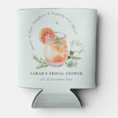 Elegant Blauwgroen Sinaasappel Groen Cocktail Vrij Blikjeskoeler (Voorkant)