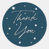 Elegant Blauwgroen spreuken bedankt Ronde Sticker (Voorkant)