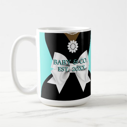 Elegant Blauwgroen Tiffany Etnische Zwangerschap M Koffiemok (Links)