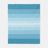 Elegant Blauwgroen Turquoise Blue Stripes Fleece Deken (Voorkant)