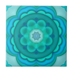 Elegant Blauwgroen Turquoise Geometric Bathroom Te Tegeltje