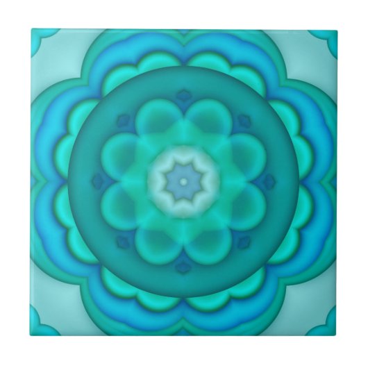 Elegant Blauwgroen Turquoise Geometric Bathroom Te Tegeltje (Voorkant)