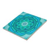 Elegant Blauwgroen Turquoise Geometric Bathroom Te Tegeltje (Zijkant)