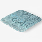 Elegant Blauwgroen Turquoise Wedding Reception Mon Papieren Bordje (Gebogen)