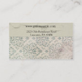 Elegant  Blauwgroen Visitekaartje2 Visitekaartje (Achterkant)